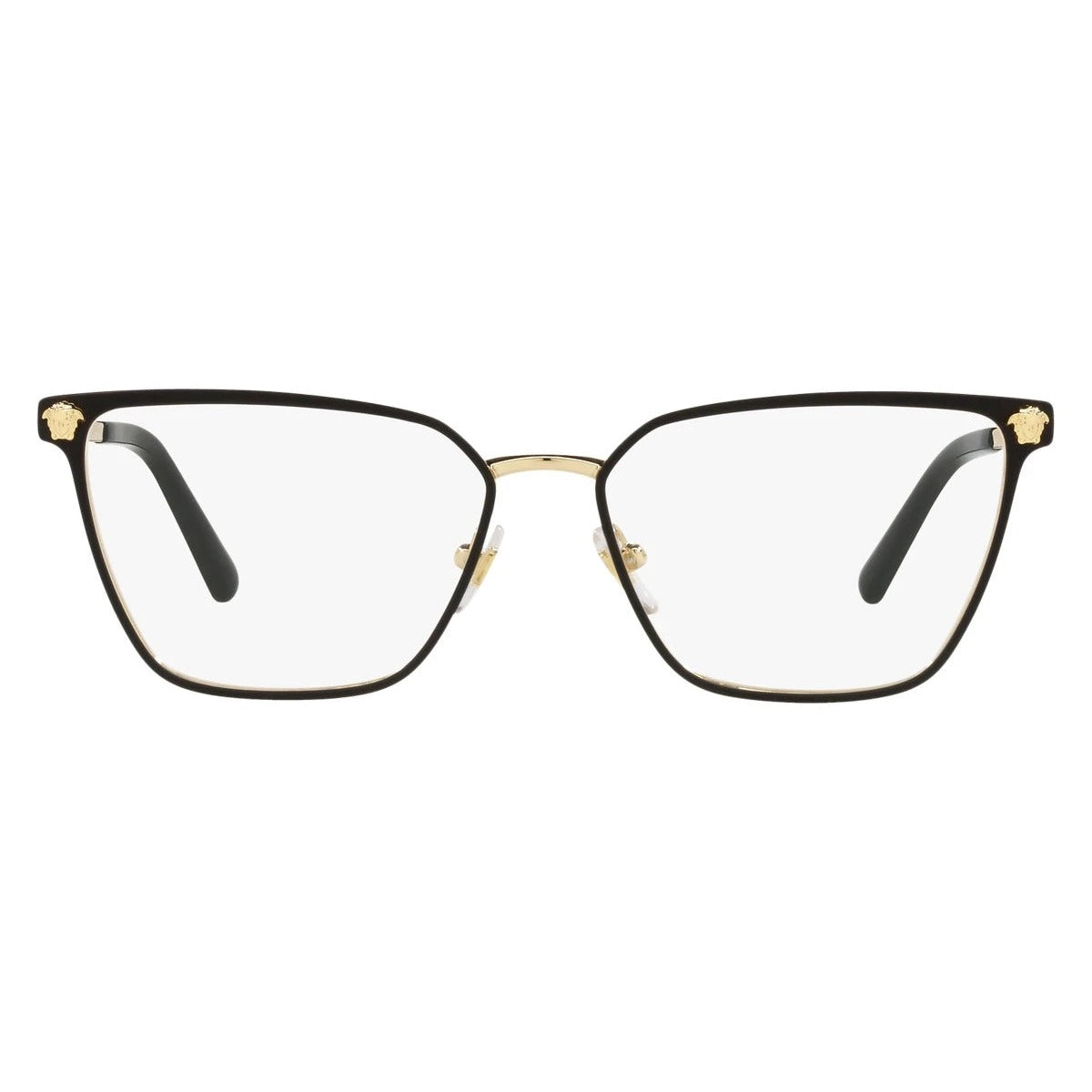 Versace VE1275 1433 Matte Black/Gold eyeglasses front view