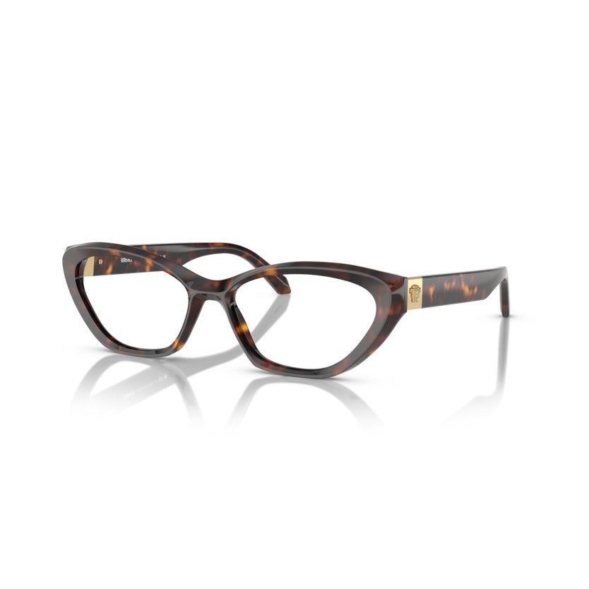 Versace VE3356 108 Havana eyeglasses angle view