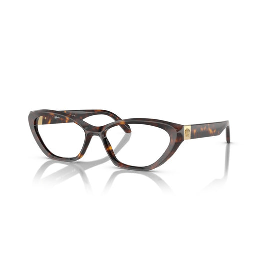 Versace VE3356 108 Havana eyeglasses angle view