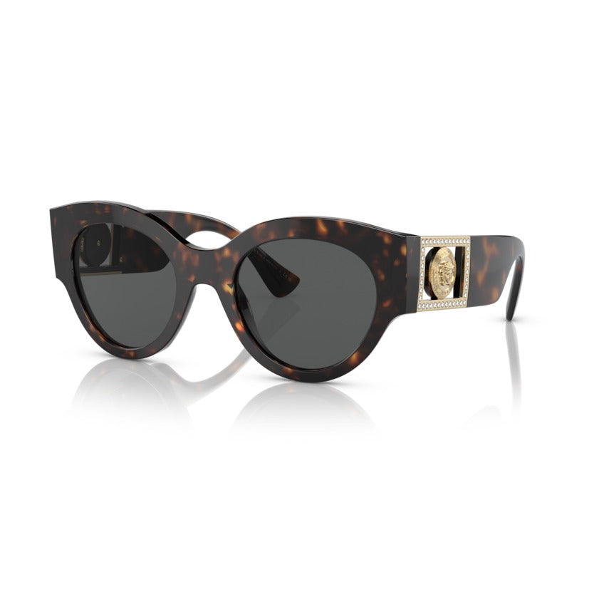 Versace VE4438B 108/87 Dark Havana sunglasses angle view