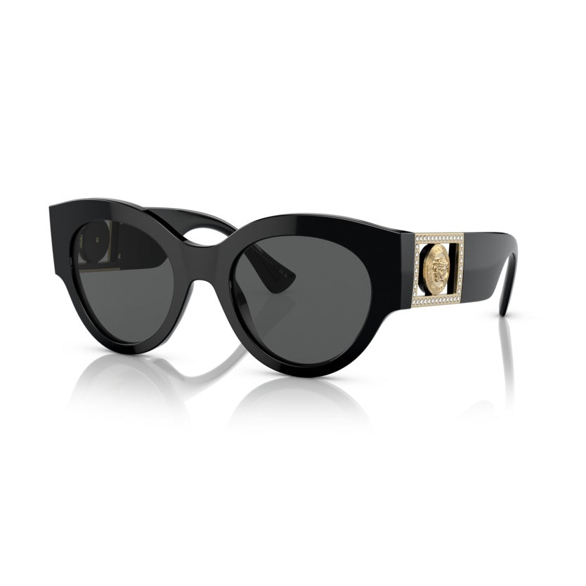 Versace VE4438B GB1/87 Black sunglasses angle view