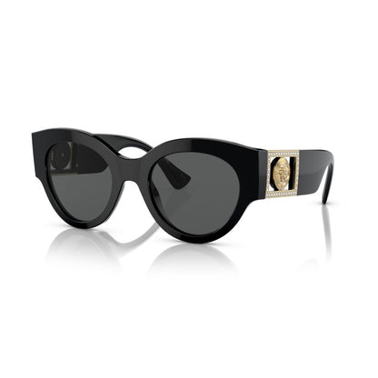 Versace VE4438B GB1/87 Black sunglasses angle view