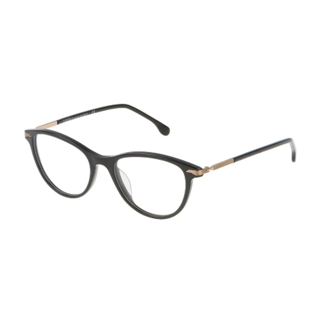 Lozza VL4090 0700 Black and Gold eyeglasses angle view