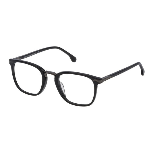 Lozza VL4152 0BLK Black and Silver eyeglasses angle view