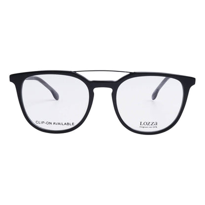 Lozza VL4201 700Y Shiny Black eyeglasses front view