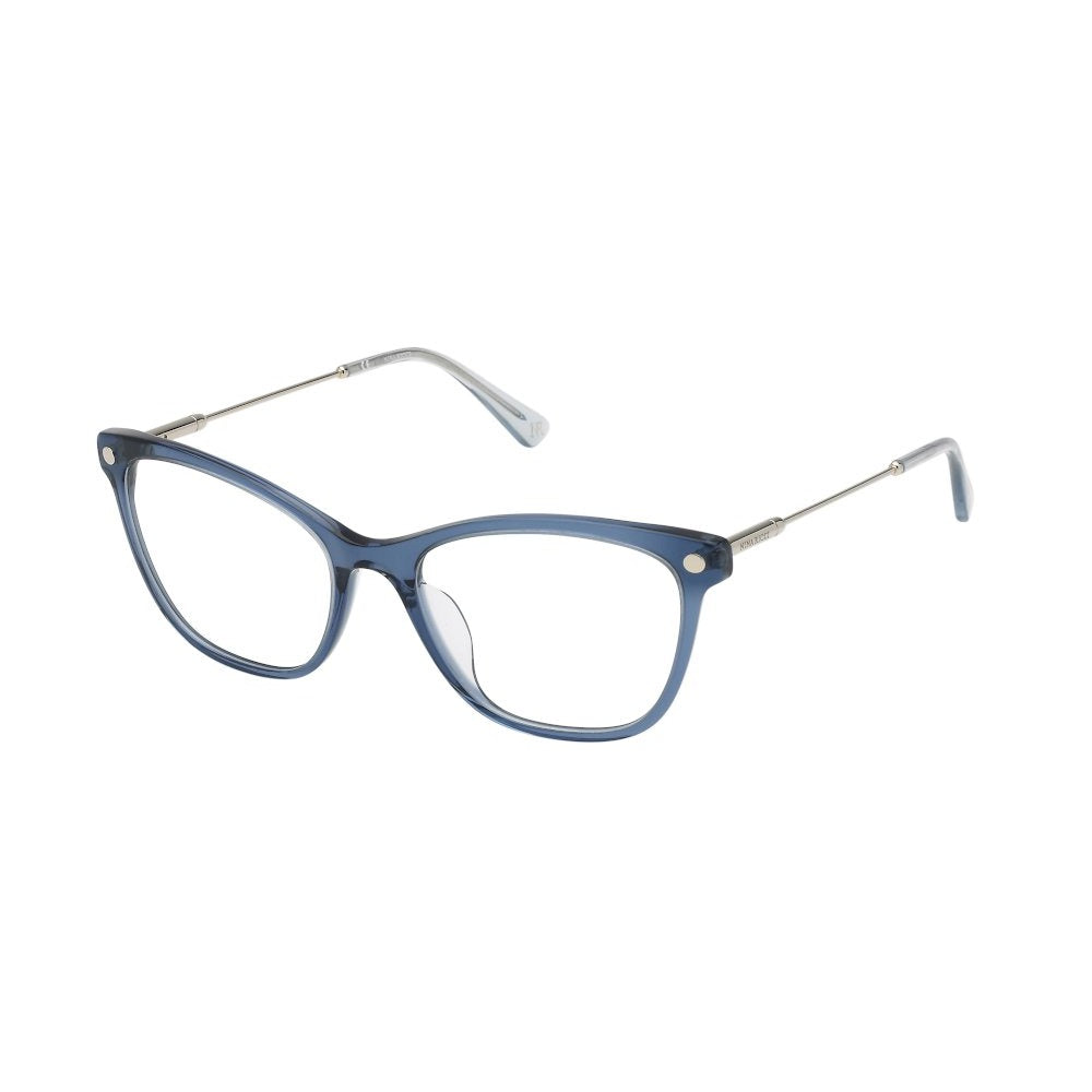 Nina Ricci VNR293 0T31 Transparent Blue eyeglasses angle view