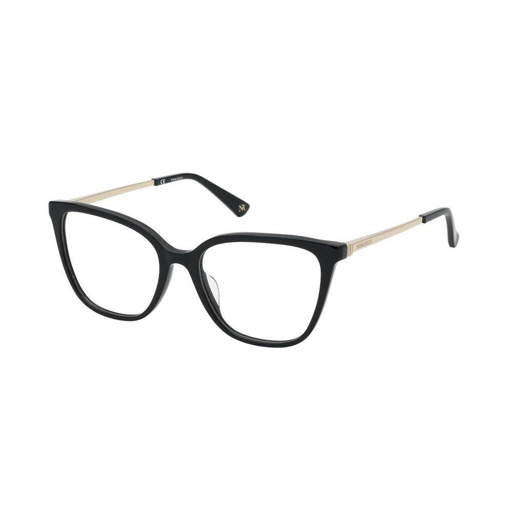 Nina Ricci VNR307 0700 Shiny Black eyeglasses angle view