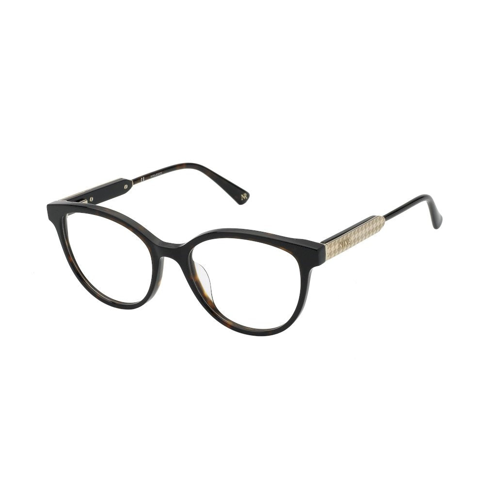 Nina Ricci VNR314 0909 Shiny Classic Havana eyeglasses angle view