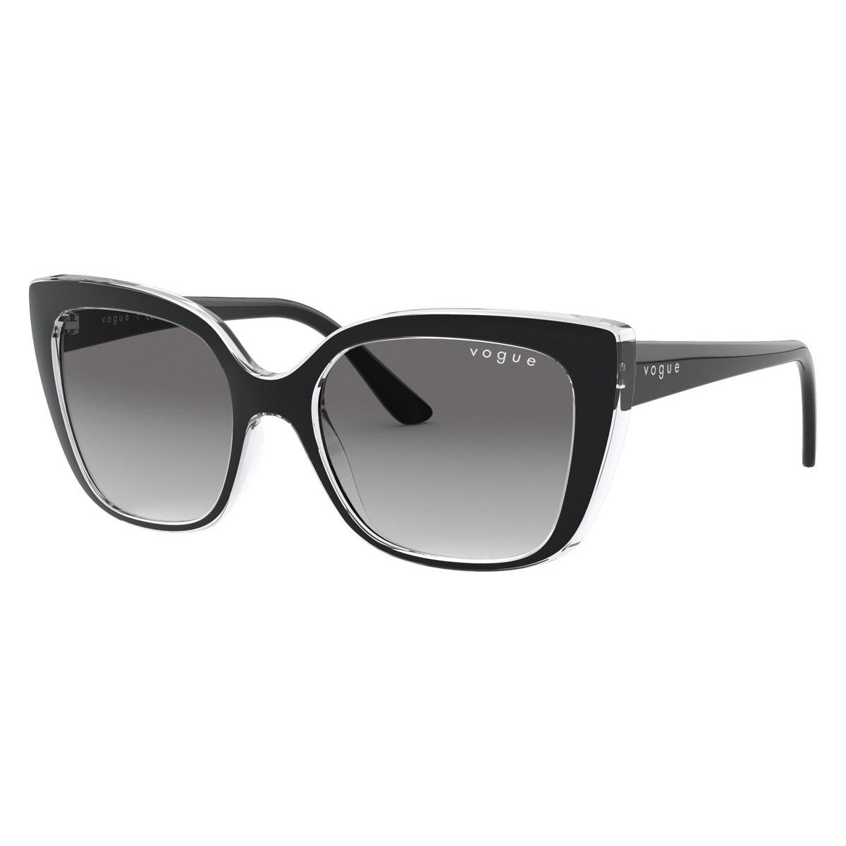 Vogue VO5337S 283911 Top Black/Serigraphy sunglasses angle view