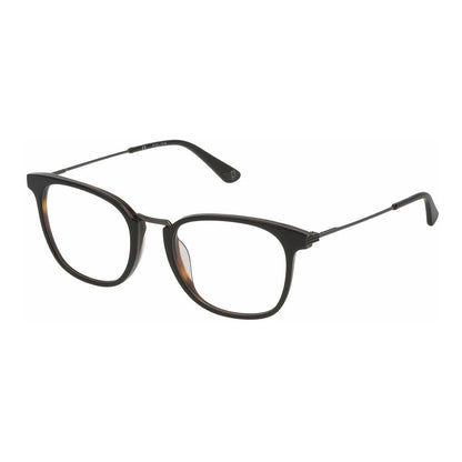 Police VPL686M 0NK7 Shiny Black/Dark Gunmetal eyeglasses angle view