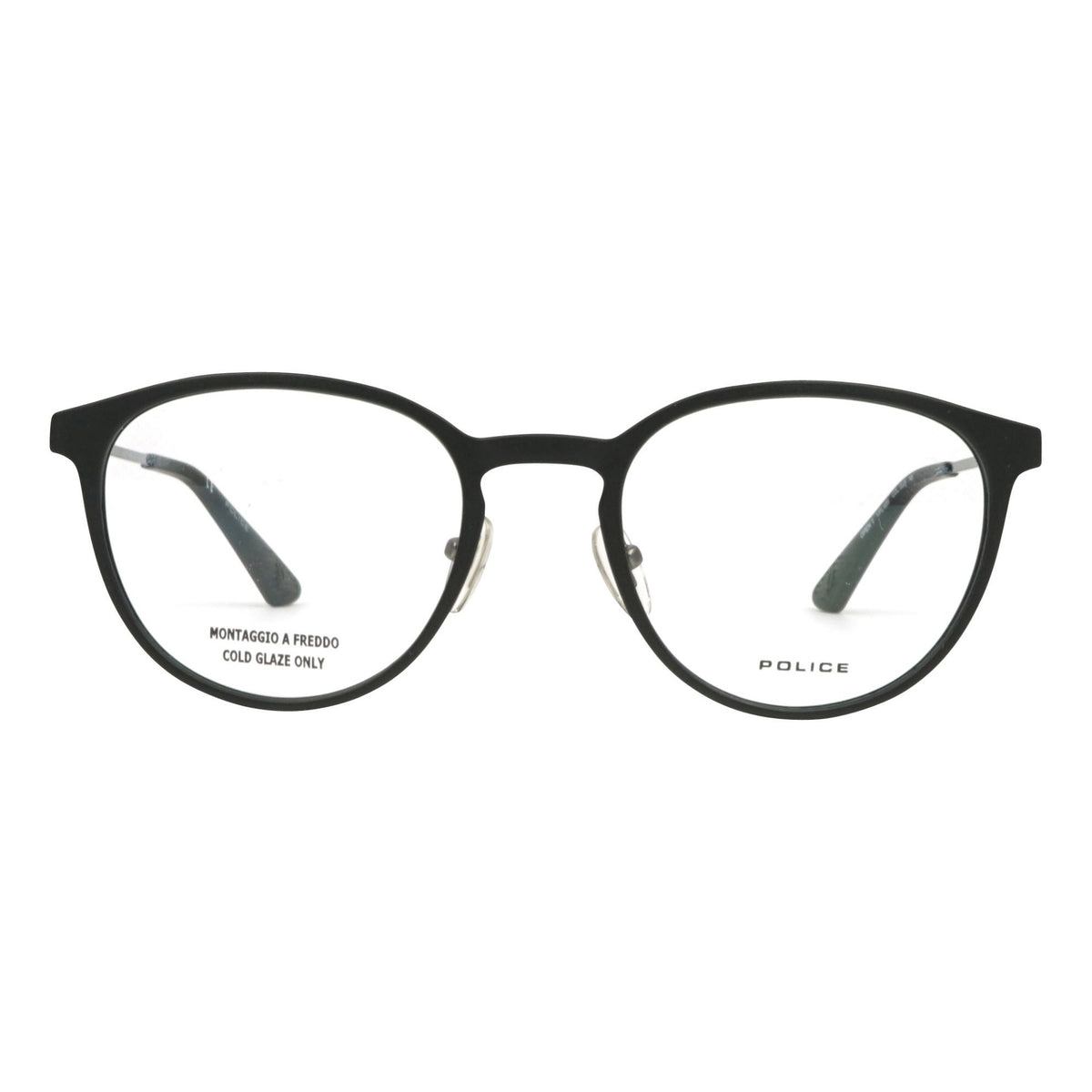 Police VPL695 0U28 Matte Black/Dark Gunmetal eyeglasses front view