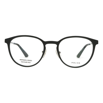 Police VPL695 0U28 Matte Black/Dark Gunmetal eyeglasses front view