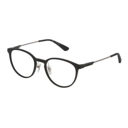 Police VPL695 0U28 Matte Black/Dark Gunmetal eyeglasses angle view