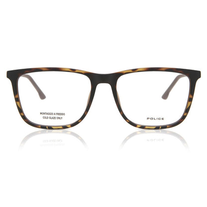 Police VPL699 0878 Matte Dark Havana eyeglasses front view
