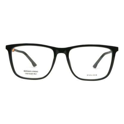 Police VPL699 0Z42 Black/Orange eyeglasses front view