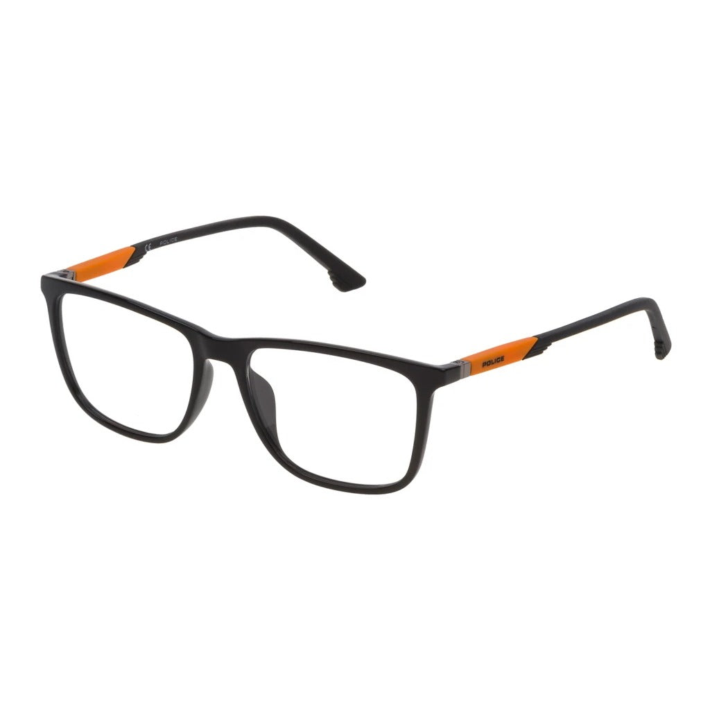 Police VPL699 0Z42 Black/Orange eyeglasses angle view