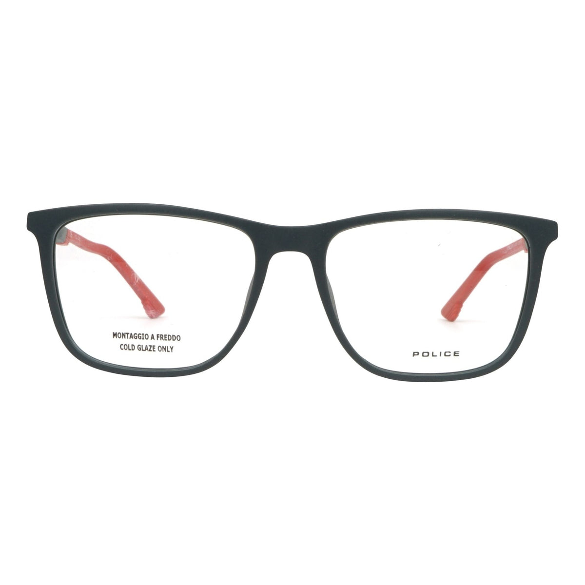 Police VPL699 6VPM Matte Grey/Matte Red eyeglasses front view