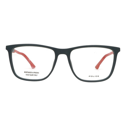 Police VPL699 6VPM Matte Grey/Matte Red eyeglasses front view