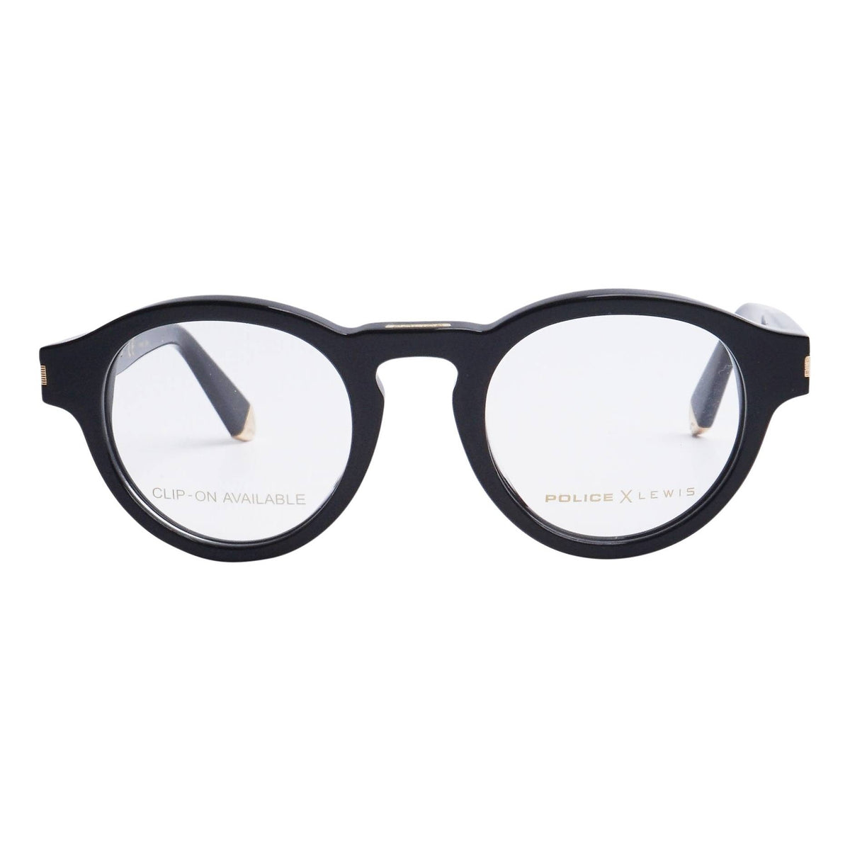Police VPLD56 0700 Black/Gold eyeglasses front view