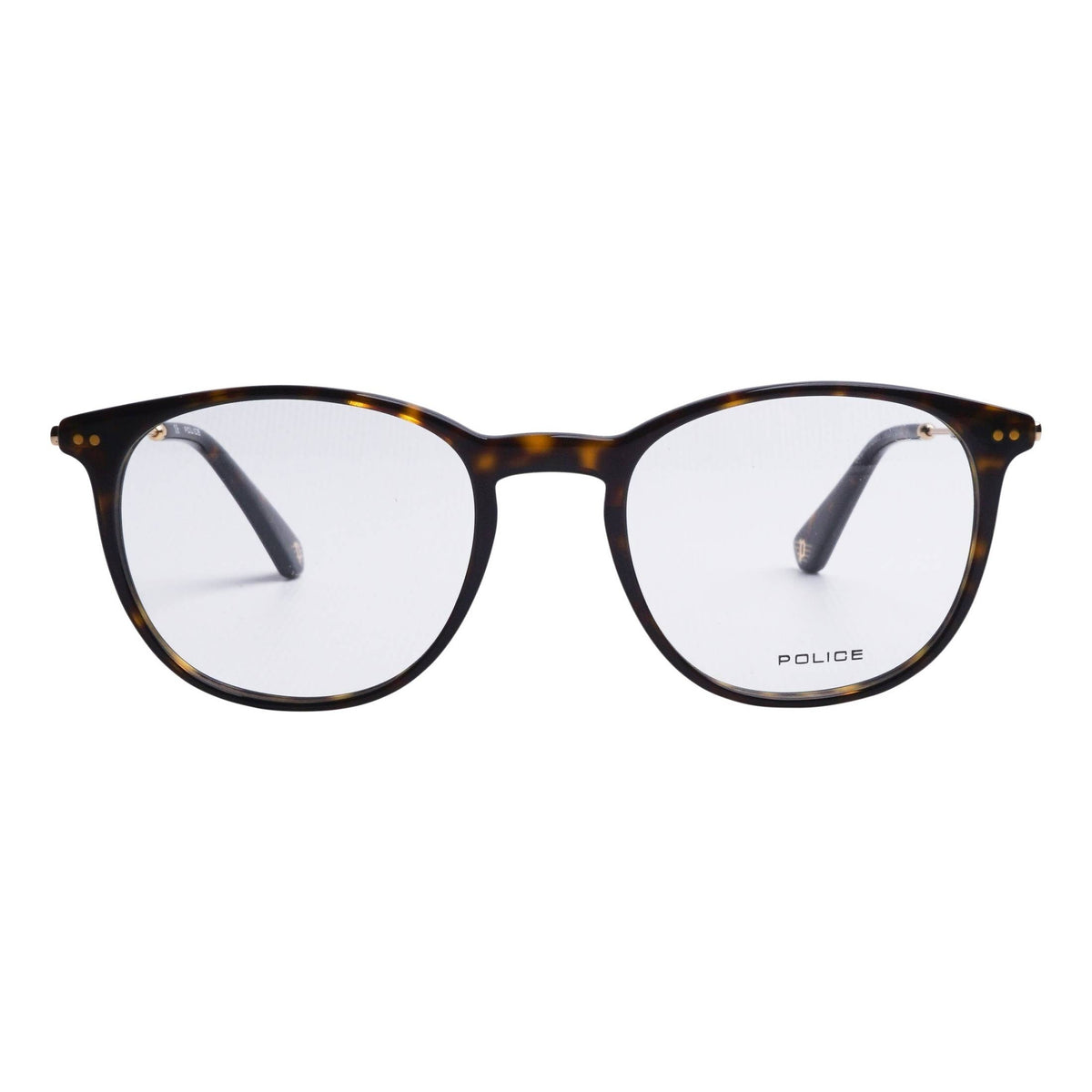 Police VPLE99M 0722 Dark Havana/Gold eyeglasses front view