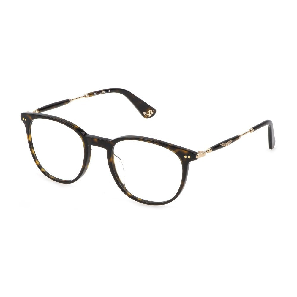 Police VPLE99M 0722 Dark Havana/Gold eyeglasses angle view