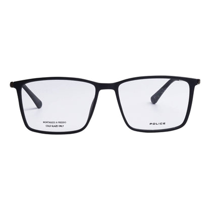 Police VPLG70 0U28 Matte Black/Gold eyeglasses front view