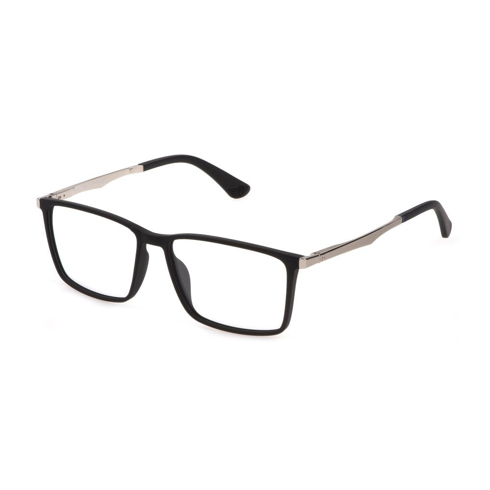 Police VPLG70 0U28 Matte Black/Gold eyeglasses angle view