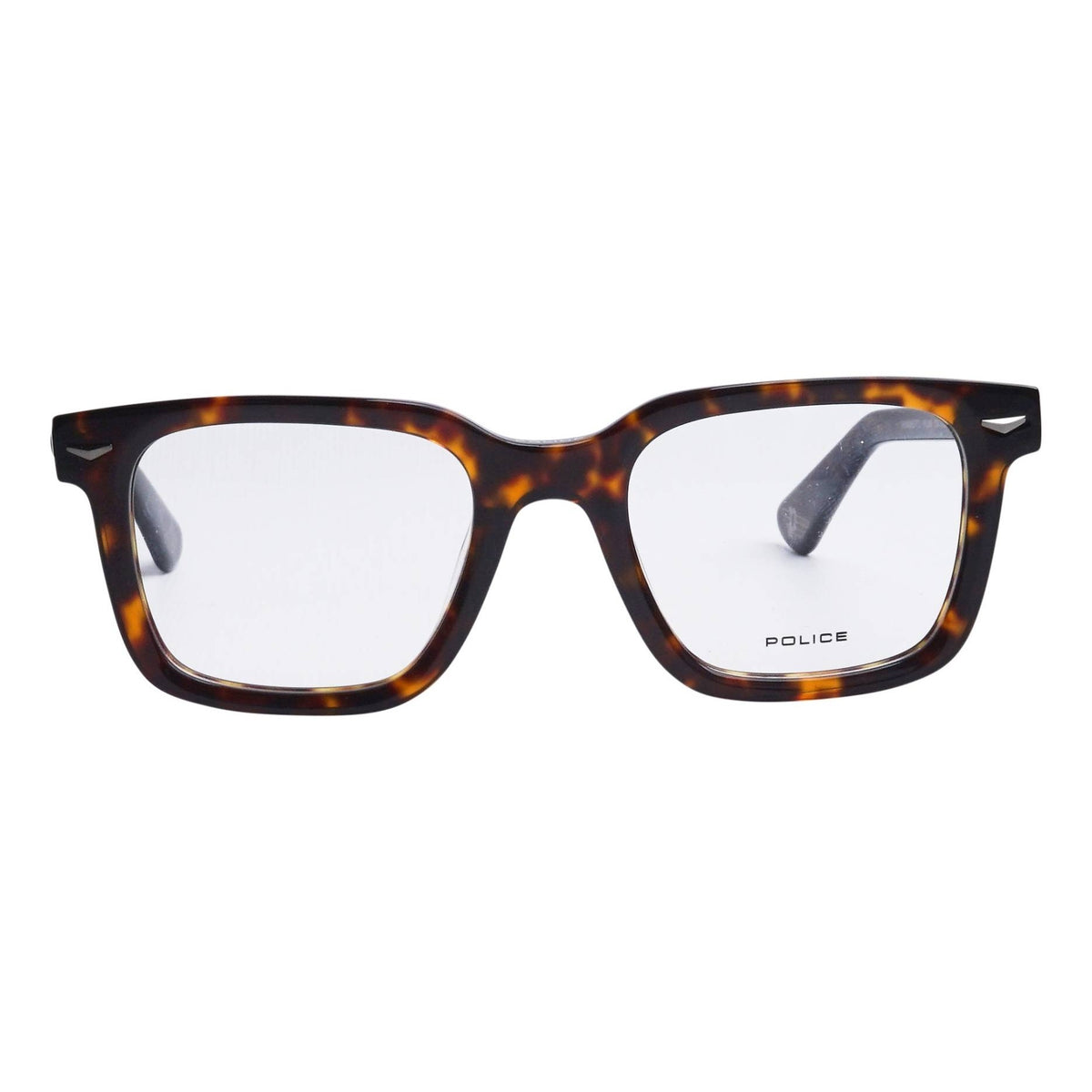 Police VPLG80M 0722 Shiny Dark Havana eyeglasses front view