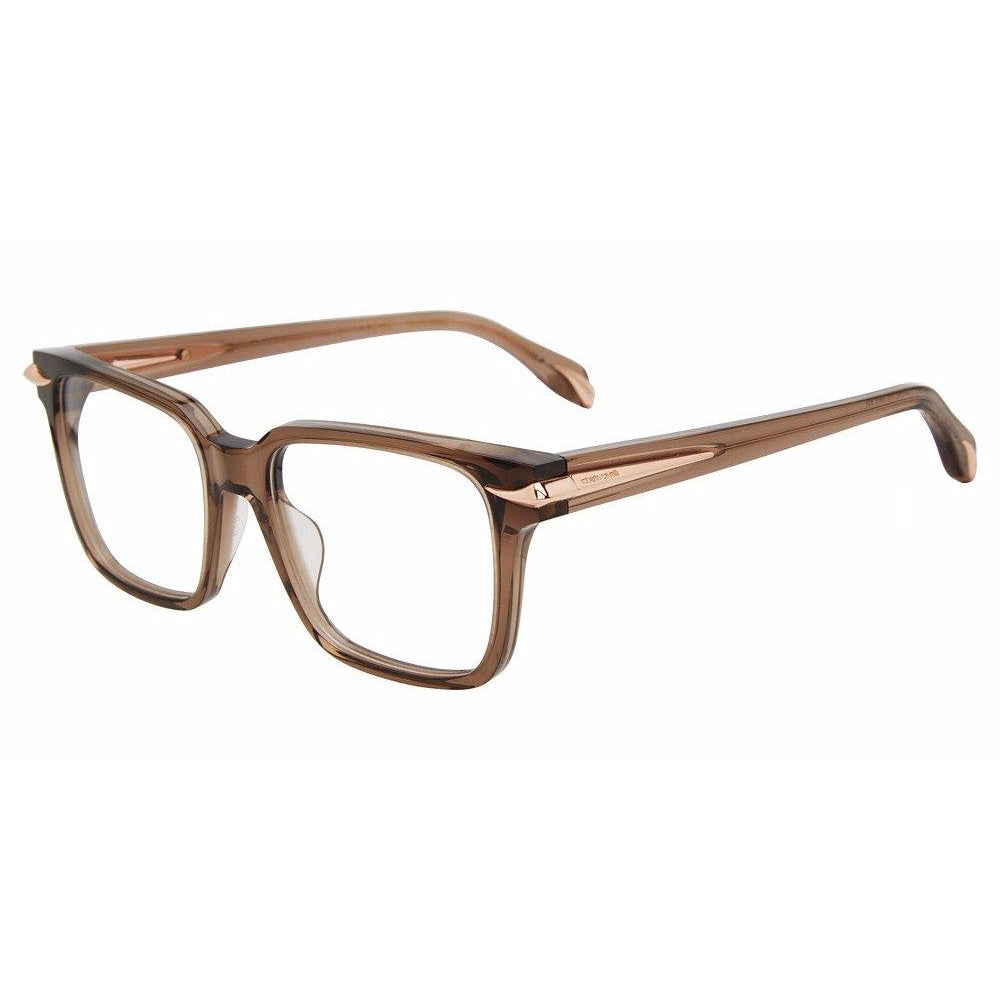 Roberto Cavalli VRC019M 0ALV Shiny Transparent Dove Grey eyeglasses angle view