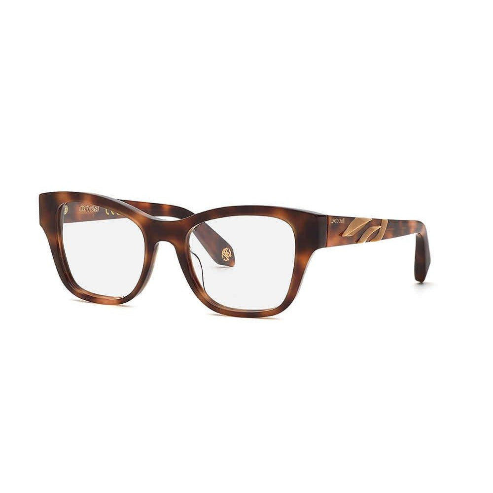 Roberto Cavalli VRC025M 02BV Shiny Dark Havana eyeglasses angle view