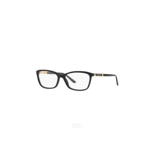 Versace VE3186 GB1 black cat-eye eyeglasses angle view