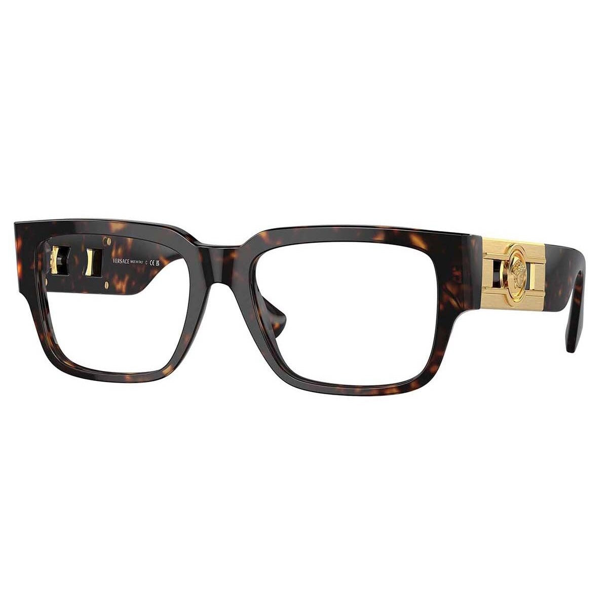 Versace VE3350F 108 havana square eyeglasses